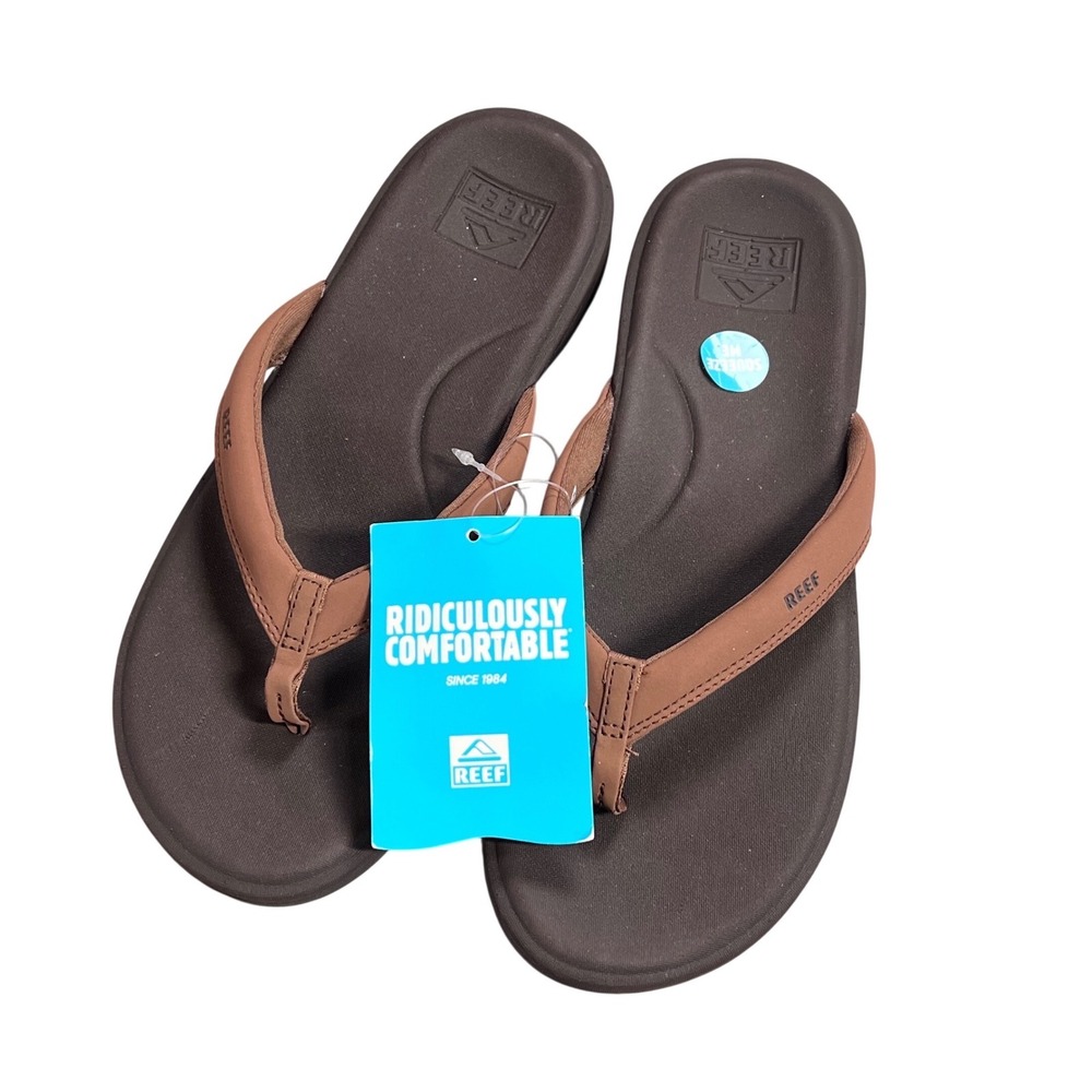 NEW Reef Womens Cushion Cloud Flip Flop Sandals Expresso Brown Thong Size 10